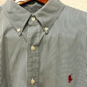 Men’s XL Polo Striped Button Down Long Sleeve Shirt